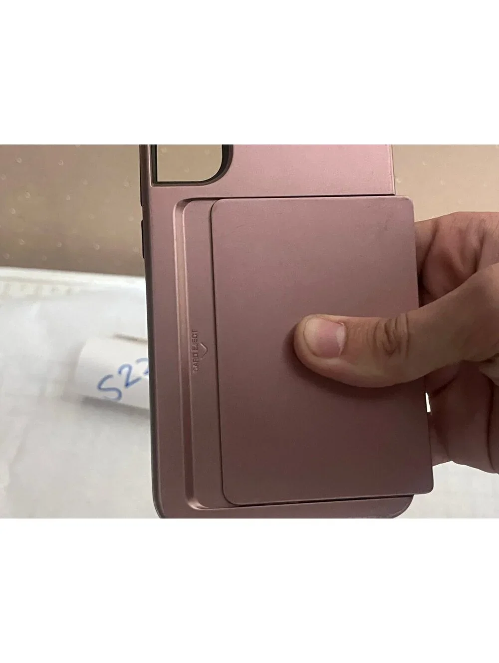 Spigen Slim Armor Case for Samsung Galaxy S22+ with Sliding Card Holder - Rose